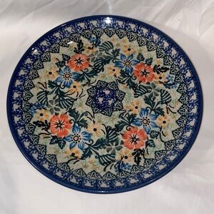Nwot Polish Pottery Unikat Salad/ bread plate